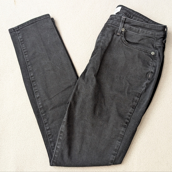 NYDJ Not Your Daughters Jeans Ami Skinny Size 8 Faded Black Stretch Denim USA - Picture 1 of 16